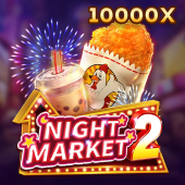 Night Market 2 hot game icon with lantern street and payout ladder